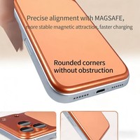 Coque de téléphone magnétique de conversion avec panneau arrière pour iPhone 17 16 15 Pro Max, en verre dépoli mat antichoc