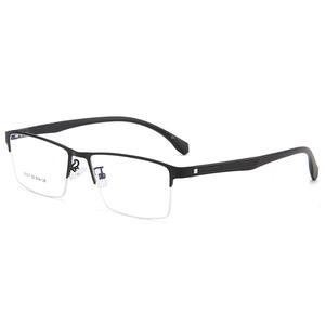 Lunettes optiques demi-cerclées rectangulaires pour hommes Danyang 31017, montures en alliage léger, verres en plastique, design quadrilatère - Product Image 4