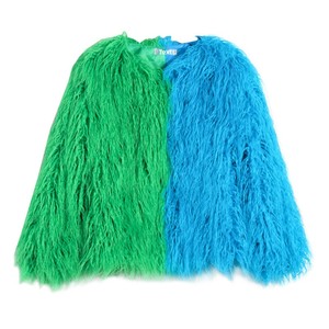 Abrigo corto de invierno para <span class=keywords><strong>mujer</strong></span>, estilo europeo americano, con capucha, patchwork, bloques de color, imitación de <span class=keywords><strong>lana</strong></span> y piel sintética, estilo streetwear, para embarazadas. - Product Image 5