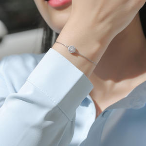 0.5 Carat High Quality Silver 925 Sterling <b>Adjustable</b> <b>Bracelet</b> Fine Jewelry Moissanite Women <b>Bracelet</b> Gifts 18k Gold Plated - Product Image 5