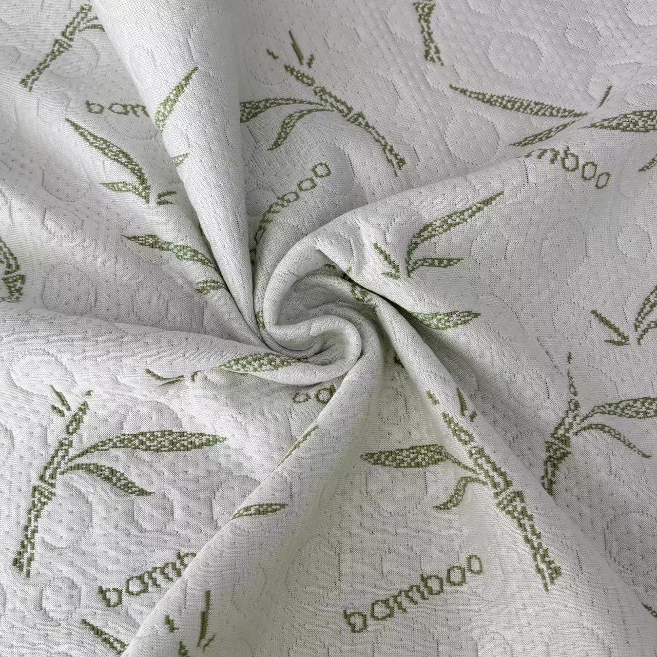 Breathable Waterproof Bamboo Fiber Knitted Jacquard Memory Foam Mattress Fabric for Mattress Topper