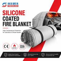 Couverture anti-feu en silicone et fibre de verre pour voiture, résistante à la chaleur, pour les incendies de batteries de véhicules électriques, les zones de stationnement et la sécurité en cas de sauvetage
