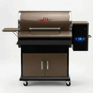 <span class=keywords><strong>Grande</strong></span> Griglia <span class=keywords><strong>a</strong></span> Pellet in Acciaio con Carrello per Cucinare, Affumicare e Barbecue di Carne in <span class=keywords><strong>Cucina</strong></span> all'Aperto - Product Image 6