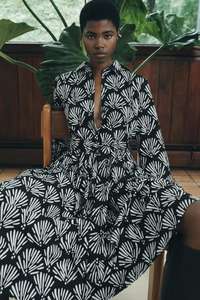 KP & ZA <span class=keywords><strong>Maxi</strong></span> abito estivo in raso nuovo stile europeo americano chiaro maturo <span class=keywords><strong>camicia</strong></span> Casual intrecciata Street Fashion con <span class=keywords><strong>colletto</strong></span> stampato - Product Image 3