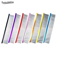Peignes de toilettage pour animaux de compagnie en aluminium de luxe, forme demi-lune, professionnels, très vendus, fabriqués au Jiangsu, brosse anti-poils.