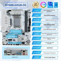 Motherboard Komputer Desktop Baru Erying Technology B760M Intel LGA1700 Putih ARGB Aura Sync DDR4