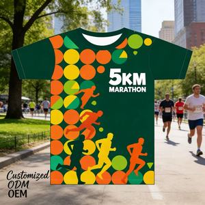 Camisetas de Poliéster 100% de Secado Rápido para Correr, Impresión por Sublimación, Camiseta Deportiva para Medio Maratón, Camisetas para Eventos con Impresión por Sublimación - Product Image 1