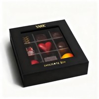 Barre de chocolat personnalisée en usine Boîte d'emballage pour truffes Boîte cadeau de bonbons de luxe Boîte de chocolat