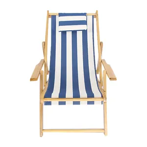 الجملة عالية الجودة قابلة للطي خشب إطار كرسي سطح واحد نمط جديد قابل للطي الشاطئ كرسي الاستلقاء على الظهر كرسي الشاطئ