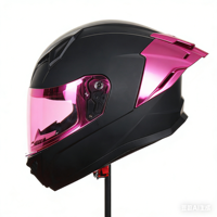 Casque de moto intégral ECE2206 le moins cher, vente en gros d'usine, couleur violette, logo personnalisé, casques de moto