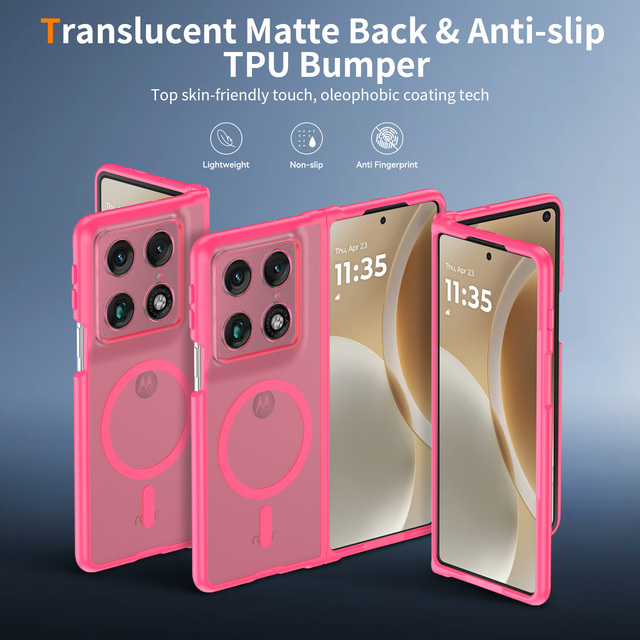 Motorola Razr Fold Left-Right Magnetic Premium TPU Animal Design One-Piece Skin-Feel Two-in-One Protective Case