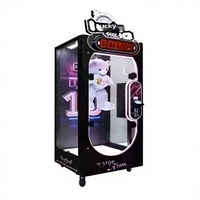 Mesin Cakar Koin Arcade 10 Detik Model Gunting Tunggal untuk Mainan Boneka Besar, Peralatan Permainan 7 Detik
