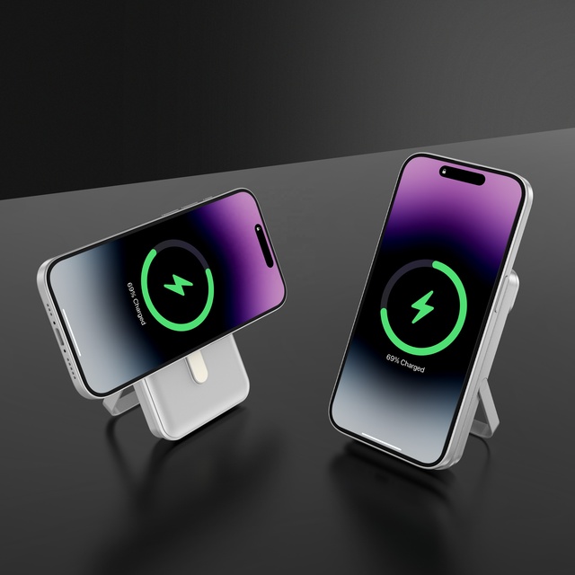 .2 35W Magnetic Wireless Power Bank 10000mAh Foldable Watch Charging Stand LED Display Portable Charger GaN Tech Ultra Slim