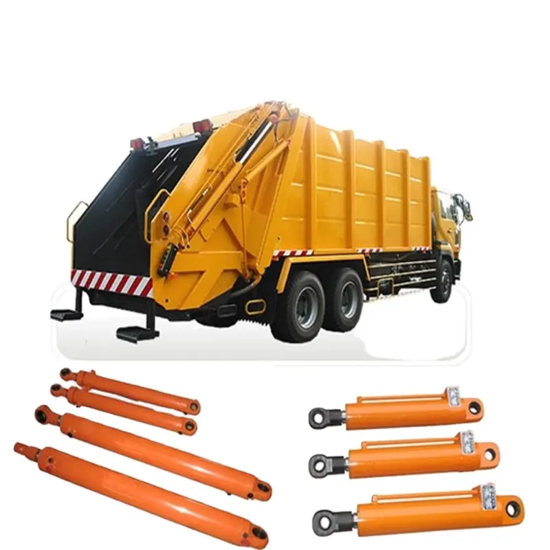 China double acting lifting telescopic compression garbage refuse truck hydraulic ram jack cylinder piston system manufacturer