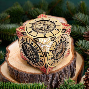 Dés de jeu RPG DND en métal, 6 couleurs, 6 faces, styles variés, D4 D8 D10 D12, D6 D20, en cuivre, rotatifs, design original - Product Image 2