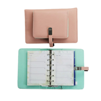 Carnet de notes en cuir PU personnalisé avec reliure spirale à feuilles mobiles et fermeture magnétique A5/B5/A4