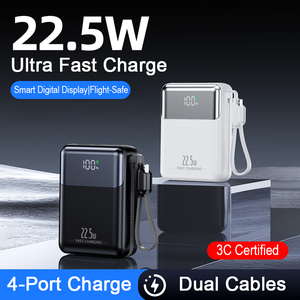 Cargador Portátil, el Más Pequeño, 10000mAh 22.5W, Carga Rápida, Cable USB-C y Accesorios de Viaje, Cargador Mini - Product Image 4