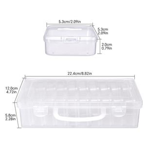 20-Grid Individual Dustproof Jewelry Organizer <b>Box</b> Multifunction Plastic Square Nail <b>Tools</b> <b>Storage</b> <b>Box</b> for Nail Art Accessories - Product Image 3