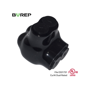 Connettore Meccanico BAREP UL486A-486B Isolato in Alluminio 6061 a 2 Porte Multi-Tap Cu/<span class=keywords><strong>Al</strong></span> Doppia Classificazione per Cavi da 4 AWG a 14 AWG - Product Image 2