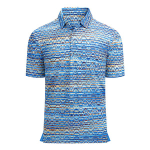 เสื้อโปโลสำหรับผู้ชายเสื้อโปโลกอล์ฟผ้าสแปนเด็กซ์โพลีเอสเตอร์แบบสั่งทำ - Product Image 1