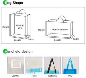 Op maat gemaakte logo grote kleine transparante jelly candy neon zwart geel strand cadeau <span class=keywords><strong>PVC</strong></span> boodschappentas met klein tasje - Product Image 6