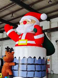 Grand modèle de Père Noël gonflable Décoration de Noël en plein air Statue gonflable personnalisée pour <span class=keywords><strong>les</strong></span> fêtes de rue Marché d'exposition - Product Image 6
