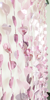 Toile de fond rose en forme de cœur 1*2m, décor de porte fenêtre, rideau coloré en feuille d'aluminium pour fête d'anniversaire et mariage