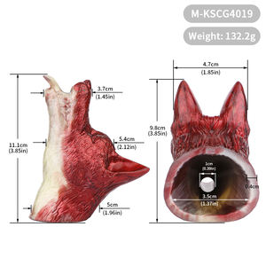 FUNSM kurt kafa açık ağız Mouth SM seksi silikon dudaklar köle çinko alaşım sınırlamalar Bite topu fetiş yetişkin Muzzles Gag kemer ile - Product Image 2