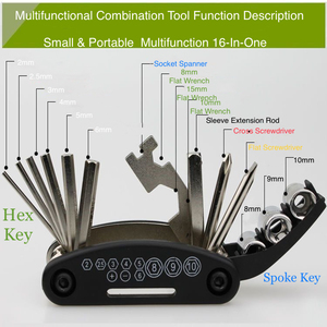 <span class=keywords><strong>Destornillador</strong></span> Plegable Multifuncional Seiko Industrial OEM de Alemania, Juego de Herramientas de Reparación de Bicicletas Torx 16 en 1 - Product Image 6