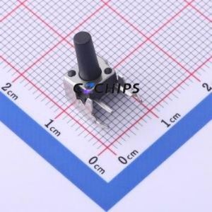 KH-6X6X12H-ZJ Tactile Switch Bent Lead Through Hole,6x6mm Switch Single Pole Single Throw Round Button Right Angle Insert 6mm - Product Image 1