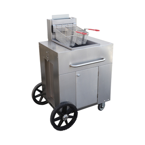 Freidora de Gas de 2 Tanques con Ruedas, Carrito de Freír Comercial para Exteriores, Ideal para Papas Fritas, Pollo y Uso en Carnavales - Product Image 2