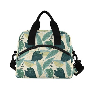 Hawaii Custom Green Leaves Print Polyester Cooler Bags Thermal Insulated Lunch Cooler Bag 2024 - Product Image 2