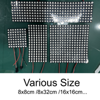 Panneau matriciel LED programmable RGB 16x16 5V SMD5050, module d'affichage P10, WS2812B, panneau LED intelligent adressable 256 pixels