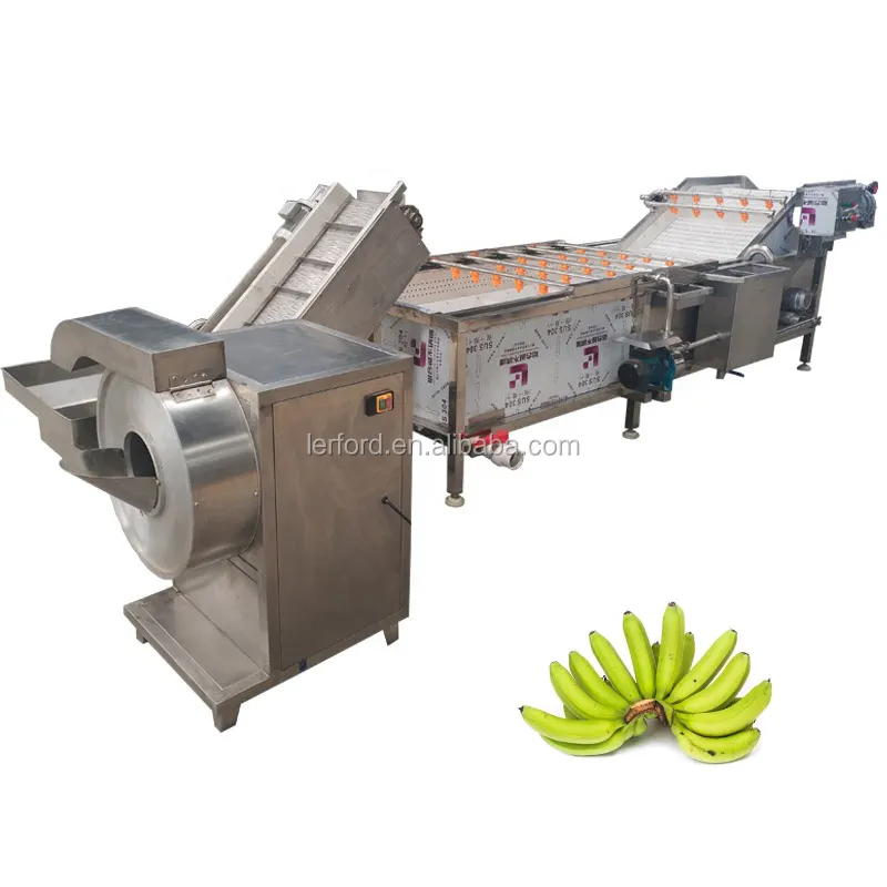 Большая вместимость 300 кг 500 кг 1000 кг/ч, машина для обрезки Подорожных банановых чипов, для жарки, обработки и производства