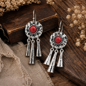 Orecchini pendenti vintage bohémien multicolori, eleganti con motivi unici, accessori di moda per donna - Product Image 3