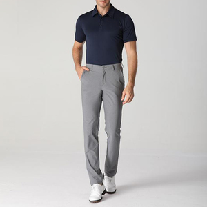 Pantalons d'été slim pour hommes, personnalisés en gros, respirants, extensibles, longs, taille mi-haute, légers, style décontracté, coupe droite - Product Image 3