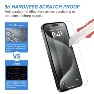 Venta Directa de Fábrica, Protector de Pantalla de Vidrio Templado 9H 2.5D para Teléfono 15, 15 Pro, 14 Plus, 11 XS Max, Vidrio Protector HD - Product Image 2