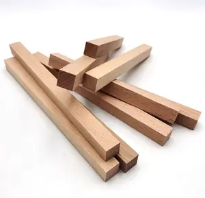 مصاصة خشبية مربعة الشكل مصنوعة من خشب الزان الطبيعي ، نماذج ألعاب حرفية فنية