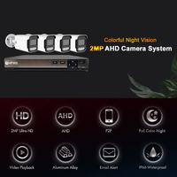 Système de Caméras de Surveillance OEM 2MP AHD Analogique et Système de Caméras de Sécurité IP CCTV avec Kit NVR 4 Voies Vision Nocturne Couleur