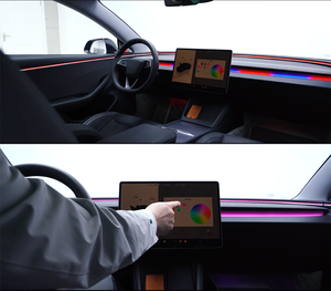 Kits de Iluminación Ambiental LED para el Interior del Automóvil, para Tesla Model 3 Highland 2024-2025, Sinfonía Dinámica, 256 Colores, Accesorios Decorativos - Product Image 5