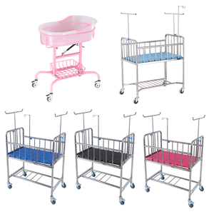 Medical Grade Plastic Transparent Bassinet Basket Baby <strong>Crib</strong> Trolley CE ISO Certified Stainless Steel/ABS Hospital Customizable - Product Image 3