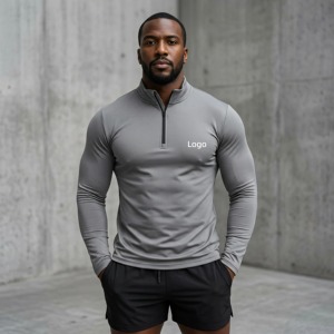 T-shirts à manches longues en polyester, personnalisés par le fabricant, à imprimé réfléchissant, élastiques, durables, anti-humidité, pour le sport et le fitness – Vente chaude - Product Image 1