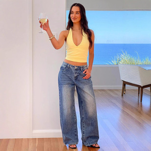 <span class=keywords><strong>Jeans</strong></span> da Donna 2025 a Vita Alta, Gamba Larga, Pantaloni <span class=keywords><strong>Lunghi</strong></span> Estivi, <span class=keywords><strong>Jeans</strong></span> Vintage Baggy, Streetwear Casual, <span class=keywords><strong>Jeans</strong></span> Dritti da Donna - Product Image 2