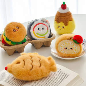 Pâtisseries mignonnes, délices de style occidental, hamburgers, mini porte-clés en peluche, ornements décoratifs, pendentifs en forme de pain, faux aliments pour fête - Product Image 5