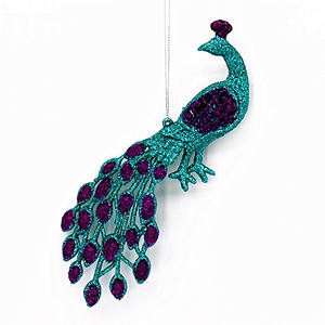 Navidad decoración de Navidad de plástico Pavo Real aves adorno de árbol de Navidad Decoración - Product Image 2