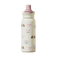 Thermos isotherme en acier inoxydable 316 de 350 ml avec paille double usage pour femmes et étudiants - Design minimaliste moderne