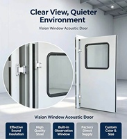 Porte acoustique double en acier 35 dB STC avec panneau de vision, isolation et absorption acoustiques, porte insonorisée pour laboratoire, utilisation extérieure en usine