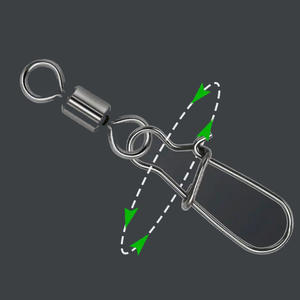 Émerillons de pêche pivotant à roulettes avec crochet en acier inoxydable connecteur de matériel de pêche en mer Pesca <span class=keywords><strong>Emerillon</strong></span> Pech - Product Image 2