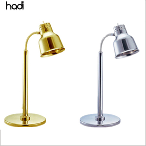 HADI 250W <span class=keywords><strong>Infrarouge</strong></span> Blanc Marbre <span class=keywords><strong>Cuisine</strong></span> <span class=keywords><strong>Lampe</strong></span> de Table Haute Qualité Acier Inoxydable Style Moderne 220V pour Hôtel Restaurant Cuisines - Product Image 3
