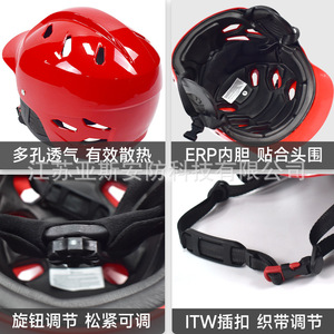Casque de sauvetage aquatique rouge en ABS, protection de sécurité pour les secours d'urgence et le rafting - Product Image 3